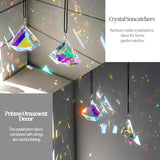 H&D HYALINE & DORA 1.9" Crystal Prisms Sun Catcher Set of 2 AB Colored Suncacther Indoor Window Prisms Suncatcher,Hanging Crystals for Windows Home Garden Decor