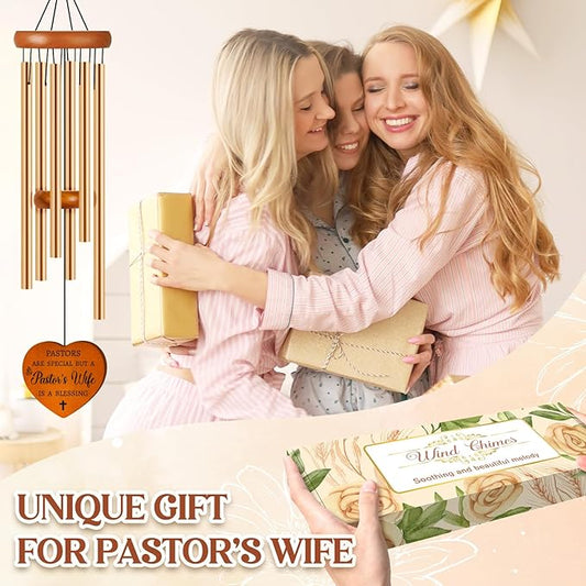 Pastor's Wife Appreciation Gifts, Thank You Gift Wind Chimes, Religious,Christian,Birthday,Christmas,Appreciation Day Gifts Presents for Pastor Wife