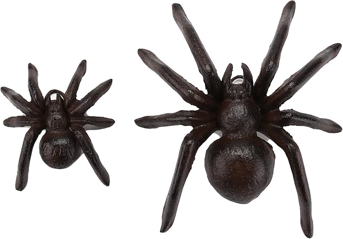 BRASSTAR Cast Iron Spider Statue Entomophile Delicate Modelling Interior and Exterior Decoration Suitable for Placing Study Garden Lawn Balcony TQGJPT490