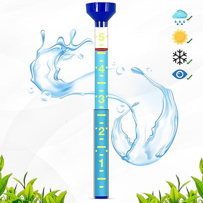 Headwind EZRead 26” Giant Professional Outdoor rain Gauge, USA Made Heavy Duty All Weather Freeze Proof mountable with Float, Dark Blue (820-0020)