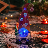 HONGLAND Christmas Decorations Outdoor Solar Gnome Yard, Color Changing LED Lights with Snowflake Hollowed-Out Hat, Cute Christmas Outdoor Decor for Garden, Patio, Pathway (Red)