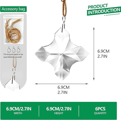 2.7in Hanging Crystal Cross Prisms Ornaments for Easter Tree Window Hanging Glass Ornaments for Home Office Car Decor