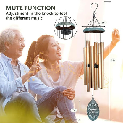 ASTARIN Personalized Happy Retirement Gift, Custom Name Retirement Wind Chimes for Women Men, 35" Large Deep Tone Wind Chime Retire Gifts for Co-Workers Boss Friends Parents(Produced in USA)