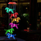 Solar Horse Wind Chimes, Color Changing Horses Wind Chime, Waterproof Solar Horse Lights, Romantic Solar Powered Horse Wind Chime, Home, Yard, Balcony, Outdoor, Garden Decoration Gifts, Gifts for Mom