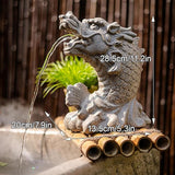 Animal Pond Spitters, Animal Pond Fountains, Spitters for Small Ponds, Funny Garden Statues, Dragon-Shaped Ponds Ornaments, for Balcony, Courtyard and Home