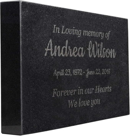 Customized In Loving Memory Black Granite Memorial or Sympathy Gift. Offered in a Variety of Sizes to Meet your Needs and Budget (14 x 9 x 2")