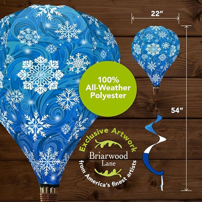 Briarwood Lane Let It Snow Snowflakes Hot Air Balloon Spinner