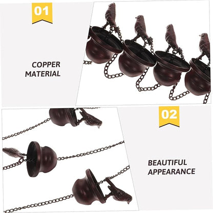 Decorative Metal Rain Chain for Gutters Drainage Elegant Cups Outdoor Garden Decor Resistant Design for Rainwater Diverter