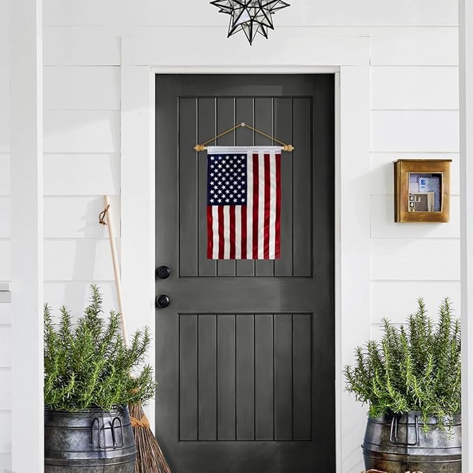 Memorial Day American Flags For Outside House Wall Scroll Wood Dowel Kit Hanging Decor Home Independence Day Decoration Grave Yard Sign 4th Of July Poster Canvas Tapestry USA Poster Gifts