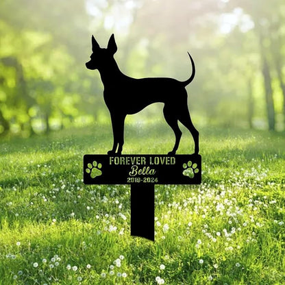Custom Xoloitzcuintli Dog Metal Memorial Garden Stake Personalized Pet Grave Marker Name Sign Remembrance Stake Decor Sympathy Dog Loss,Outdoor Statues for Yard Garden Lawn Patio Pathway Grave.