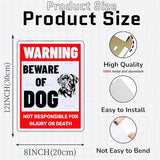 Beware of Dog Sign Rottweiler Metal Sign Warning Beware of Dog Signs for Fence Outdoor Farm Garden Gate Home Yard Decor 8x12 Inch