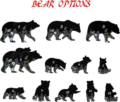 Personalized Grandma Sun Catchers, Custom Mama Bear Sun Catcher Acrylic, Custom Bear Family Wood Ornament, Mothers Day Grandma Mom Gifts, Gifts for Nana Mimi 3