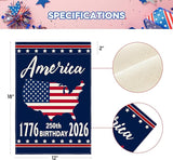 AVOIN colorlife 1776-2026 America 250th Anniversary Patriotic Garden Flag 12x18 Inch Double Sided Outside, 4th of July American 250 Years Yard Outdoor Decoration