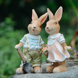 Bunny Decor,Yard Decorations Outdoor Statues Bunny Figurines for Home Garden,Outdoor Statues Easter Rabbit Figurines Mom Grandma Gifts