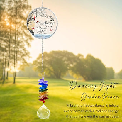 Glass Ornament Suncatcher - I am Always with You - Sympathy Gift for Loss of Loved One - Grief Gifts - Heaven Funeral Keepsake - Mother's Day for Mom Dad Grandpa Grandma