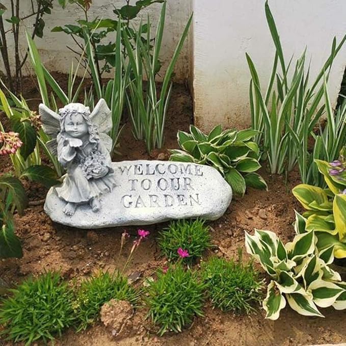 Garden Ornaments Resin Angel Bionic Stone Ornaments Villa Garden Courtyard Sculpture Park Landscape