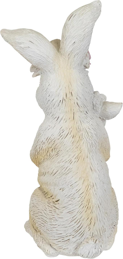 Northlight Mother and Baby Bunny Outdoor Garden Easter Statue - 9.25"