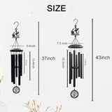 Personalized for Mom Grandma, Custom 37" Hummingbird Tree of Life Wind Chime Outdoor, Nana Birthday Gift, Great Grandmother Gift with Grandkids Names, Garden Decor