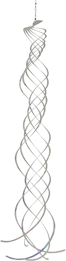 In the Breeze Mylar Spinner Silver Turbulance — 36" Long