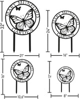 Custom Name Butterfly Metal Garden Sign with Stakes, Personalized Flowers Butterfly Home Garden Decor for Outside, Metal Yard Art, Personalized Garden Stakes for Outdoor Sign, New Home Gift