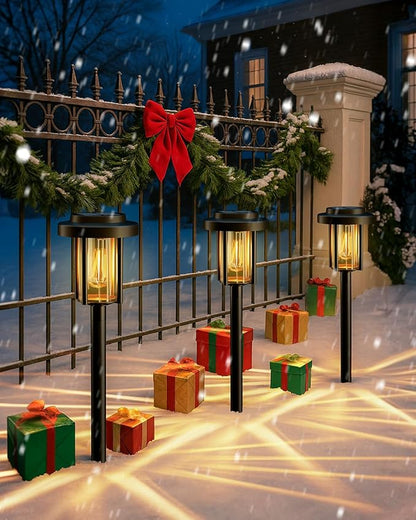 Solar Pathway Lights, 6 Pack Solar Light Outdoor IP65 Waterproof, Garden Lights Solar Powered, Outside Decor Landscape Lighting for Yard, Path, Driveway, Walkway (Warm White)