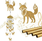 Fox Wind Chimes for Outside, Large Outdoor Metal Foxes Soothing Tones Memorial Windchime with S Hook Indoors Home Patio Garden Yard Decor, Unique Birthday Festival Housewarming Gifts for Women Men