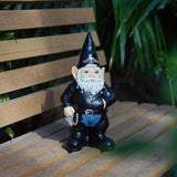 Motorcycle Garden Gnome Statue for Outdoor Decor, Durable Weather-Resistant Biker Gnome Sculpture for Patio, Lawn & Garden Decor, Unique Gift for Motorcycle Enthusiasts