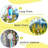 Crystal Sun Catcher Hanging Suncatchers Glass Prisms Wind Chime Room Decor for Garden Home Windows Decoration (Colorful Crystal)