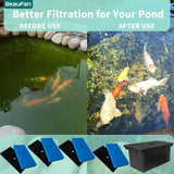 4 Sets Pond Sponge Filter Pads Replacement for Outdoor Pond Water Aquarium Fountain 52231 and 52229, Compare to Part# 871980305528