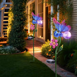 Bshine Solar Butterfly Outdoor Garden Decorative Lights, Waterproof Metal Stake Solar LED Lights Garden Decor Backyard, Pathway, Path, Lawn Ornaments for Woman Mom, Valentine's Day Outdoor Decor
