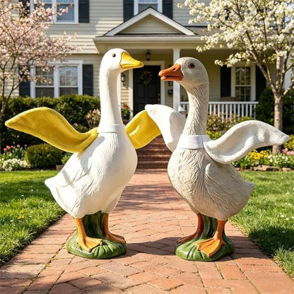 Porch Goose Wings for 23”- 28" Porch Goose Outfit Accessories Poseable Yellow Wings for Yard Lawn Outdoor Garden Patio Decor(1Pcs,Yellow)