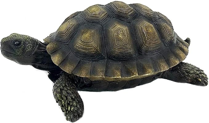 Bellaa Turtle Garden Sculptures Statues Home Decor Tortoise Realistic Cute Large Animal Gilbert Zen Garden Patio Lawn Yard Art Tanya Talia Galapagos Todd Outdoor Figurines 9 inch