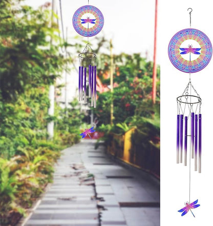 Wind Chimes with Dragonfly Wind Spinner, Gifts for Men, Women, Retirement, Teacher, Parents - Outdoor Hanging Decor Clearance for Garden, Patio, Backyard Or Porch
