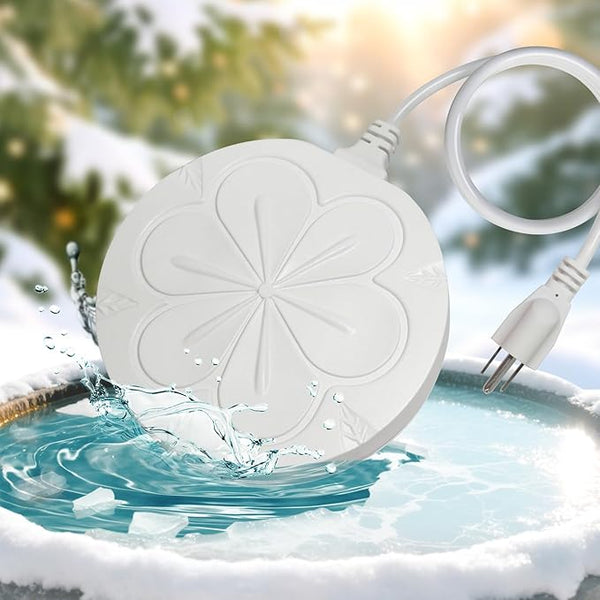 110W Bird Bath Heater for Outdoors in Winter, Submergible Cast Aluminum Chicken Water Heater with Thermostatically Controlled Bird Bath Deicer Pond Deicer for Livestock