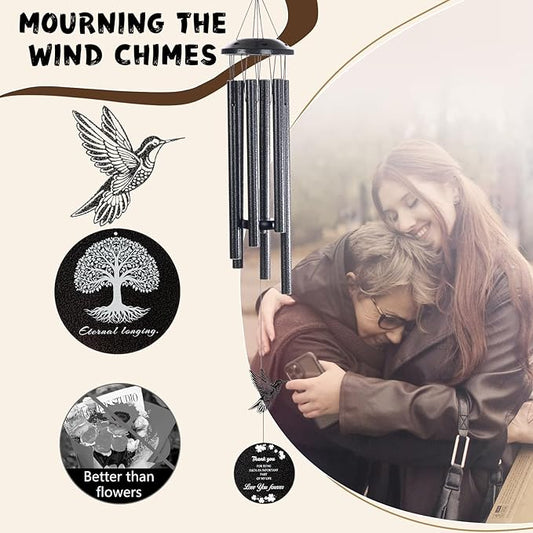 37-inch Hummingbird Wind Chimes are Suitable for Garden, Patio and Courtyard Decoration. They can be Given as Gifts of Comfort, Mourning and Remembrance to Loved Ones who Have Lost Them