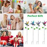 Decorative Garden Stakes,4 Pack Hummingbird Garden Decor for Outside,Metal Yard Art Spring Decor for Outdoor Porch Lawn Pathway