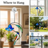 Hummingbird Gifts for Women, Hummingbird Sun Catcher for Window Hanging, Mothers Day for Mom Grandma Bird Lovers, Spring Suncatcher Garden Decor for Indoor Outdoor Windows(4)