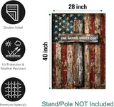Patriotic American House Flag One Nation Under God Christian Garden Flags for Outside 28 x 40 Double Sided Large 250 Anniversary USA 4th of July Independence Memorial Day Decor