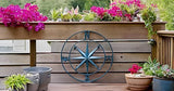 Nightclawing Nautical Compass Wall Decor, Coastal Nautical Beach Decor, Porch Patio Travel Adventure Wall Hanging, 41",Indigo