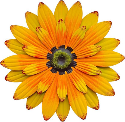 AHYS Metal Flowers Wall Decor Indoor Outdoor Metal Wall Art for Home Farmhouse Living Room Bedroom Bathroom Garden Decorations - Sunflower