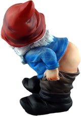 Funny Garden Gnome Statue – Cheeky Outdoor Yard Decor with Raised Finger – Resin Lawn Ornament for Patio, Garden, Desk & Man Cave Gift