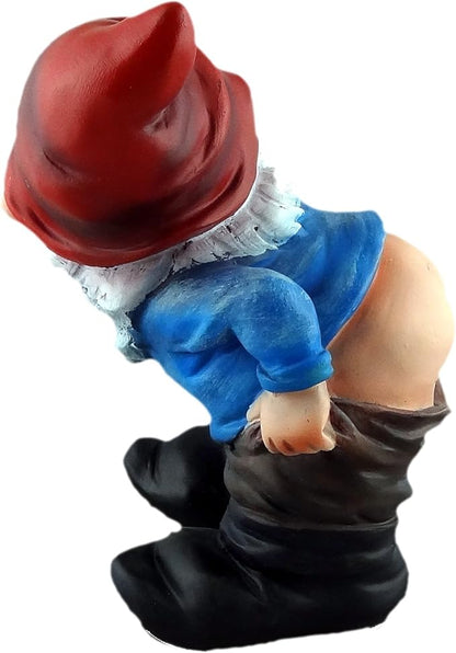 Funny Garden Gnome Statue – Cheeky Outdoor Yard Decor with Raised Finger – Resin Lawn Ornament for Patio, Garden, Desk & Man Cave Gift