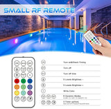VIDOME Rechargeable Pool Lights, Pool Lights with Remote, IP68 Full Waterproof Submersible Led Lights Built-in Magnet 16 Color Changing Floating Lights for Bathtubs, Ponds, Party Decor (4 Set)