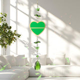 Crystal Sun Catcher Green Heart Suncatchers for Windows Hanging Healing Crystals Rainbow Maker Ornament Gift for Wife Mom