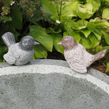 Bird Decor - 5" 1pc Granite Bird Statue for Outside, Outdoor Bird Figurines for Bird Bath, Bird Garden Decorations, Yard Statues, Bedroom Decor, Living Room, Office Shelf Decor