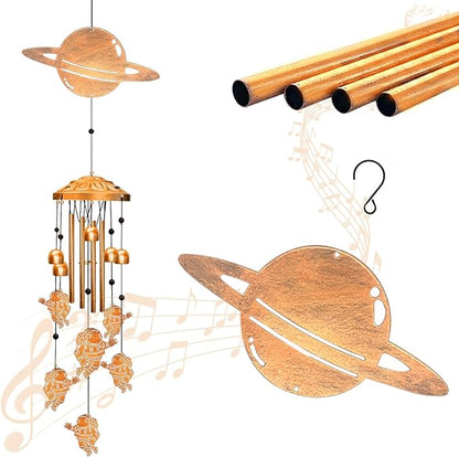 Astronaut Wind Chimes for Outside - Planet Shape Windchimes Outdoors, Memorial Astronauts Space Gifts, Metal Astronauts Planets Wind Chime Decorations, for Home/Porch/Yard/Garden/Decor