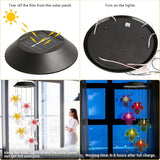 Toodour Solar Wind Chimes, Color Changing Maple Leaf Wind Chime, LED Mobile Wind Chimes, Waterproof Outdoor Wind Chime Lights for Garden, Patio, Party, Window, Thanksgiving