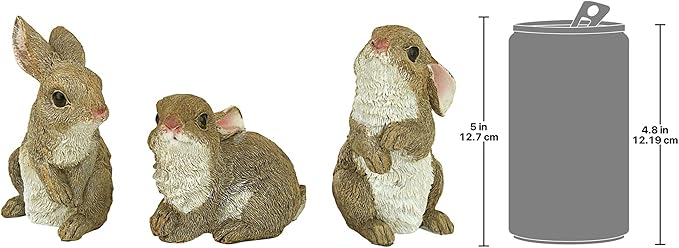 Design Toscano The Bunny Den, Garden Rabbit Statue: Set of Six