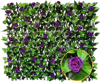 LANDGARDEN Privacy Fence Screen Artificial Leaf Faux Ivy Expandable/Stretchable Fence Cover