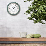 18 Inch Maison in/Outdoor Clocks Waterproof, Large Outdoor Clock Thermometer Combo, 3 in 1 Weather Stations,Aged Teal